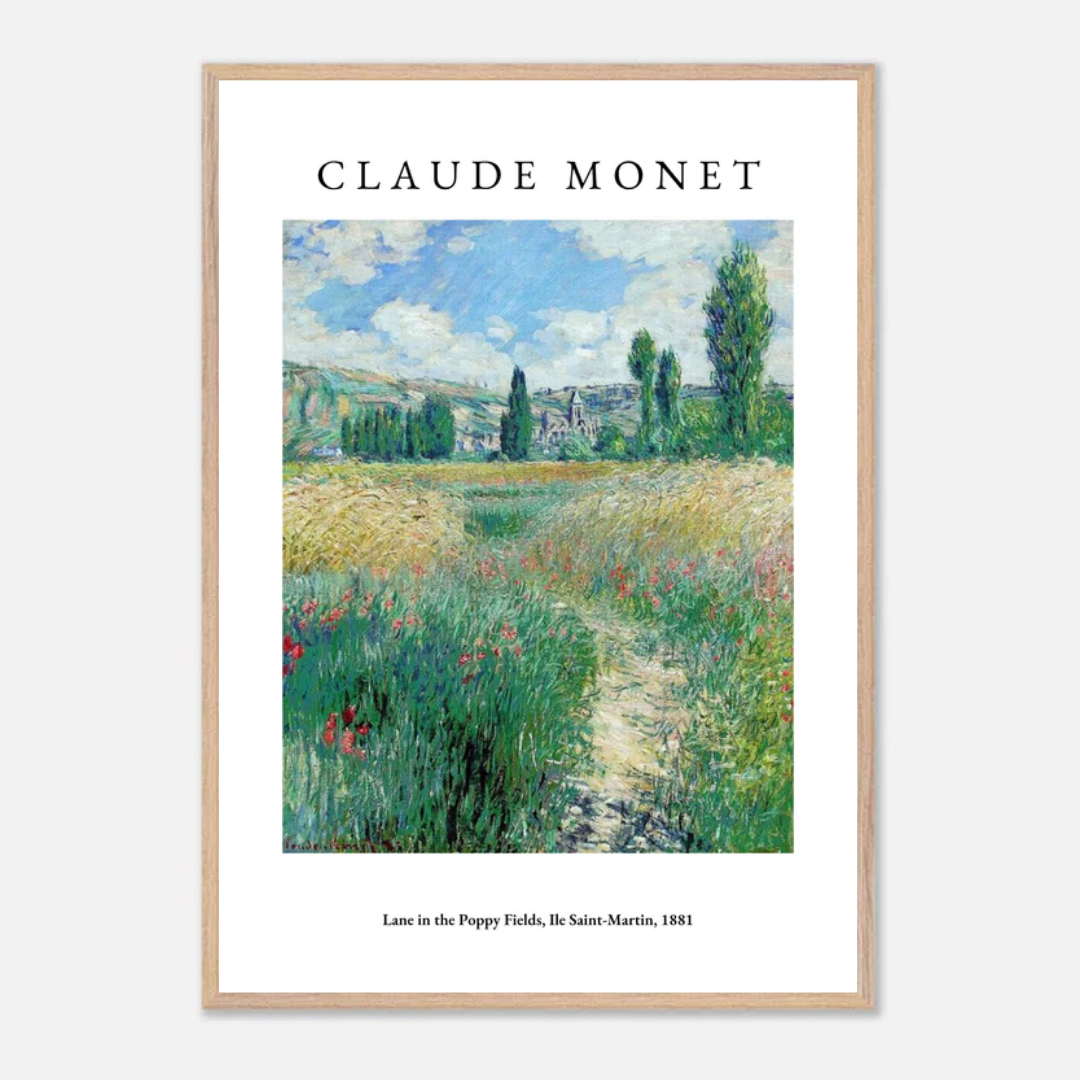 Claude Monet Lane In The Poppy Fields Poster