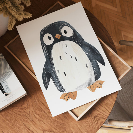 Playful Penguin Poster