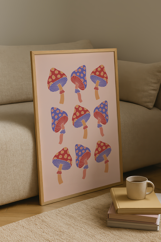 Psychedelic Mushrooms Poster
