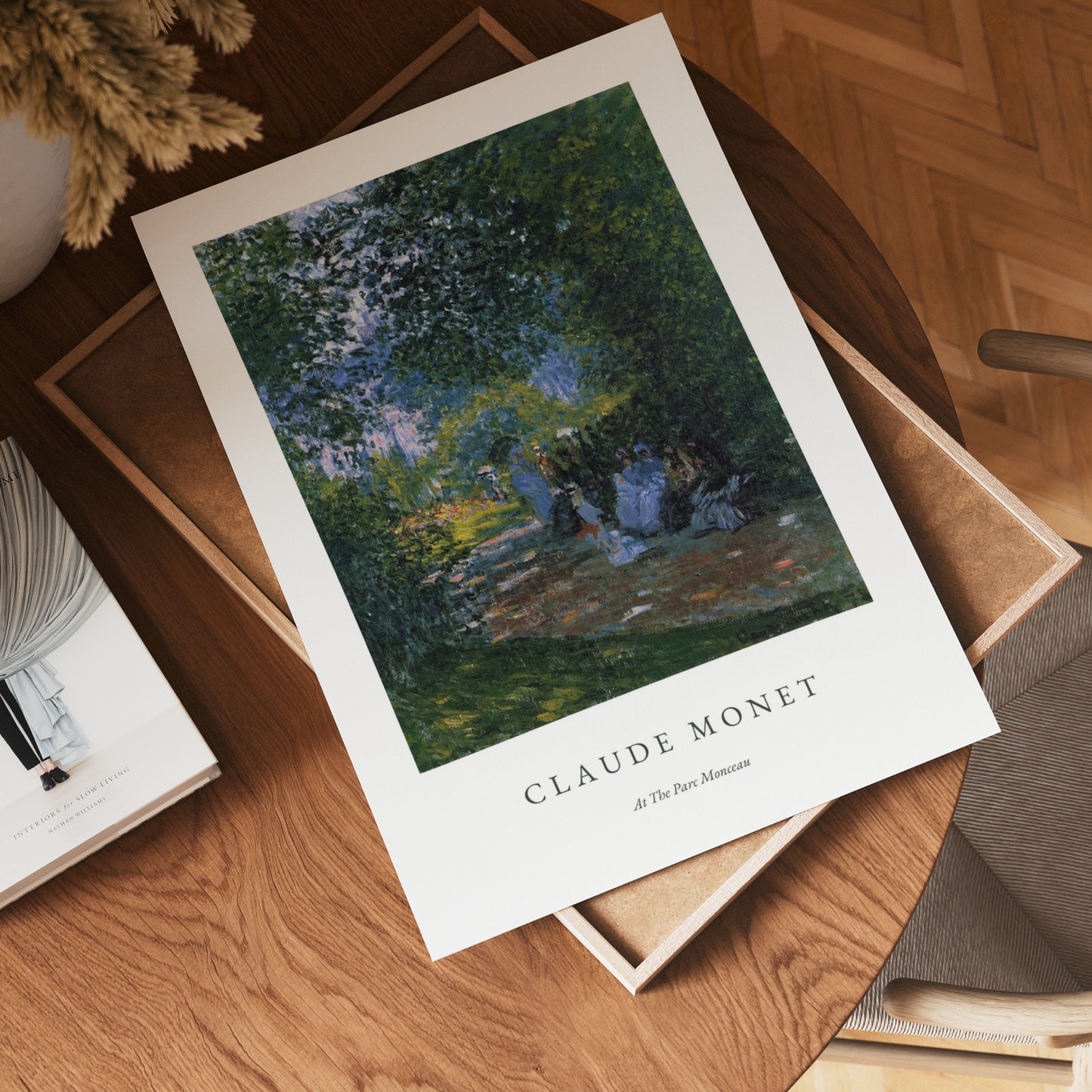 Claude Monet ved parc monceau plakat