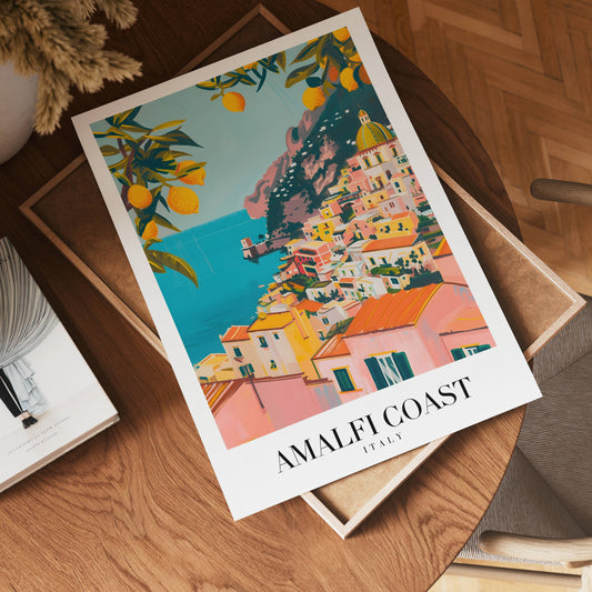 Sunlit Amalfi Coast Poster