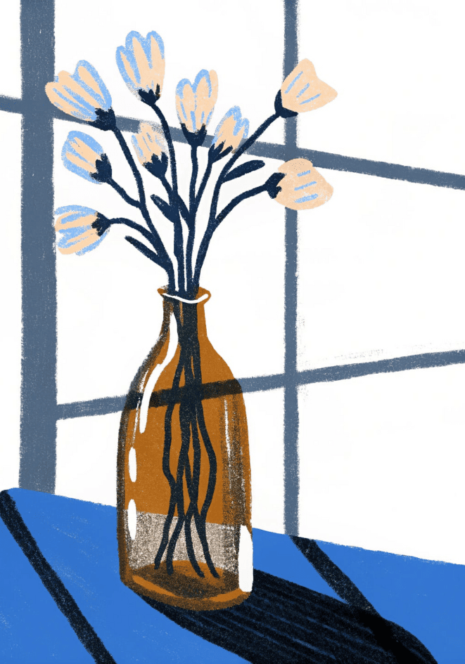 Tulip In Vase Poster