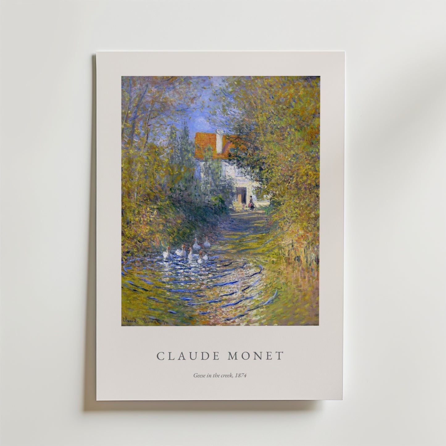 Claude Monet Gæs i bækken Plakat