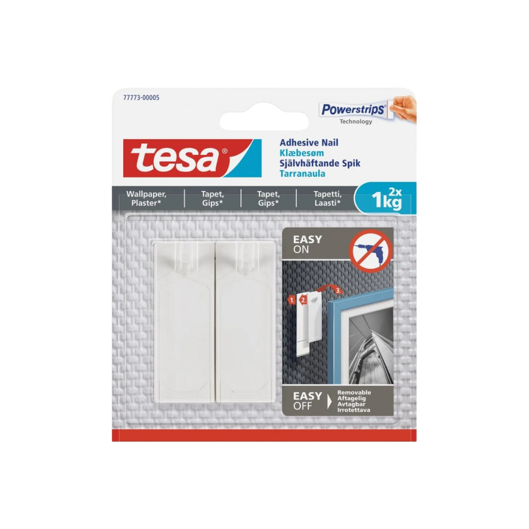 Tesa Dubbelhäftande Väggkrok 2st x 1kg