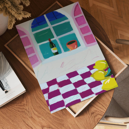 Lemon Window Stillness Poster