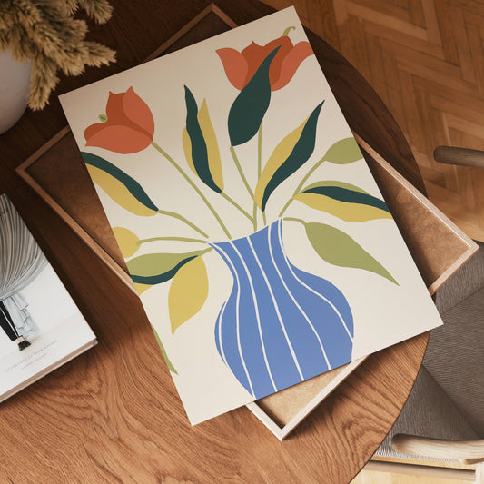 Tulips in Quiet Air Poster