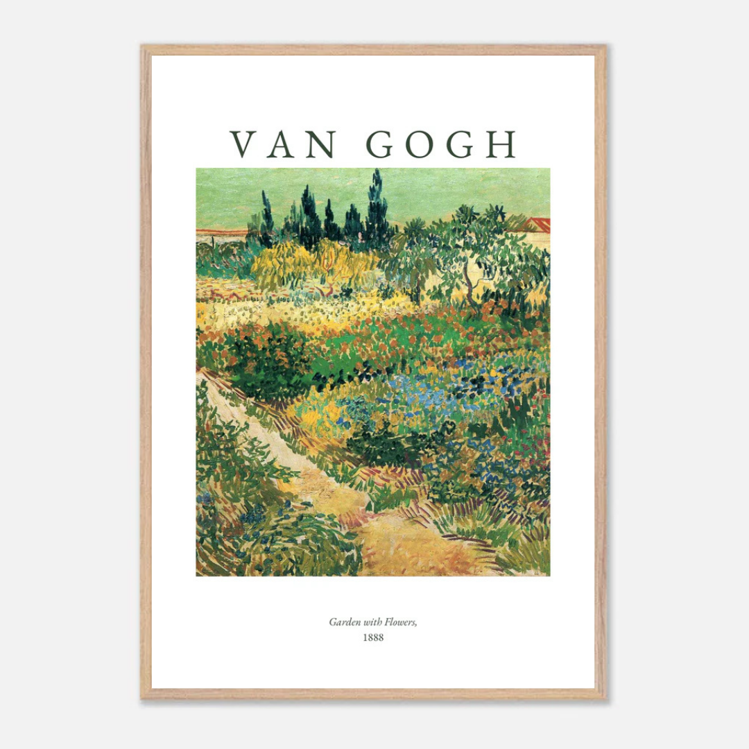 Van Gogh Garden With Flowers Poster