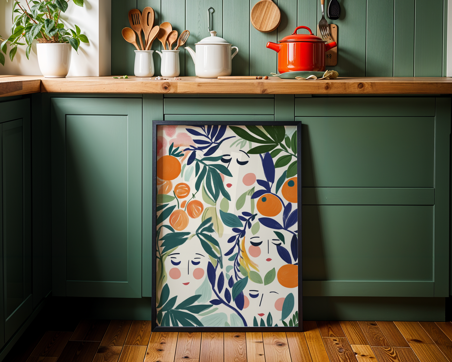 Faces in Bloom Poster