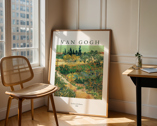 Van Gogh Garden With Flowers Poster