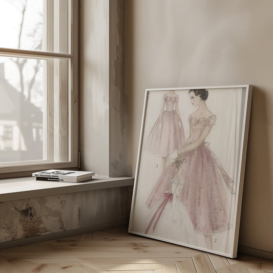 Vintage Dress Sketch Poster