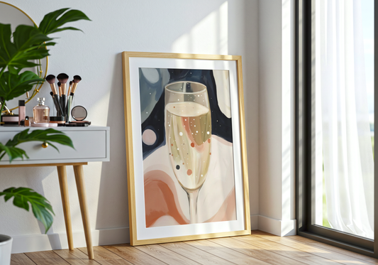 Champagne In Space Poster