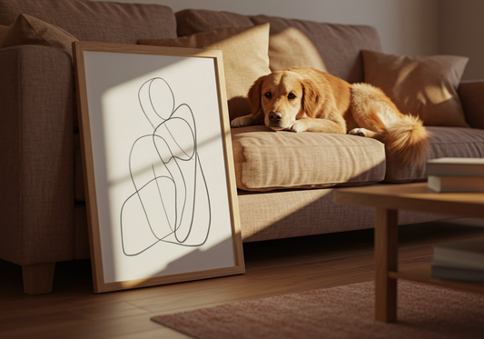 Seated Abstract Figure Poster