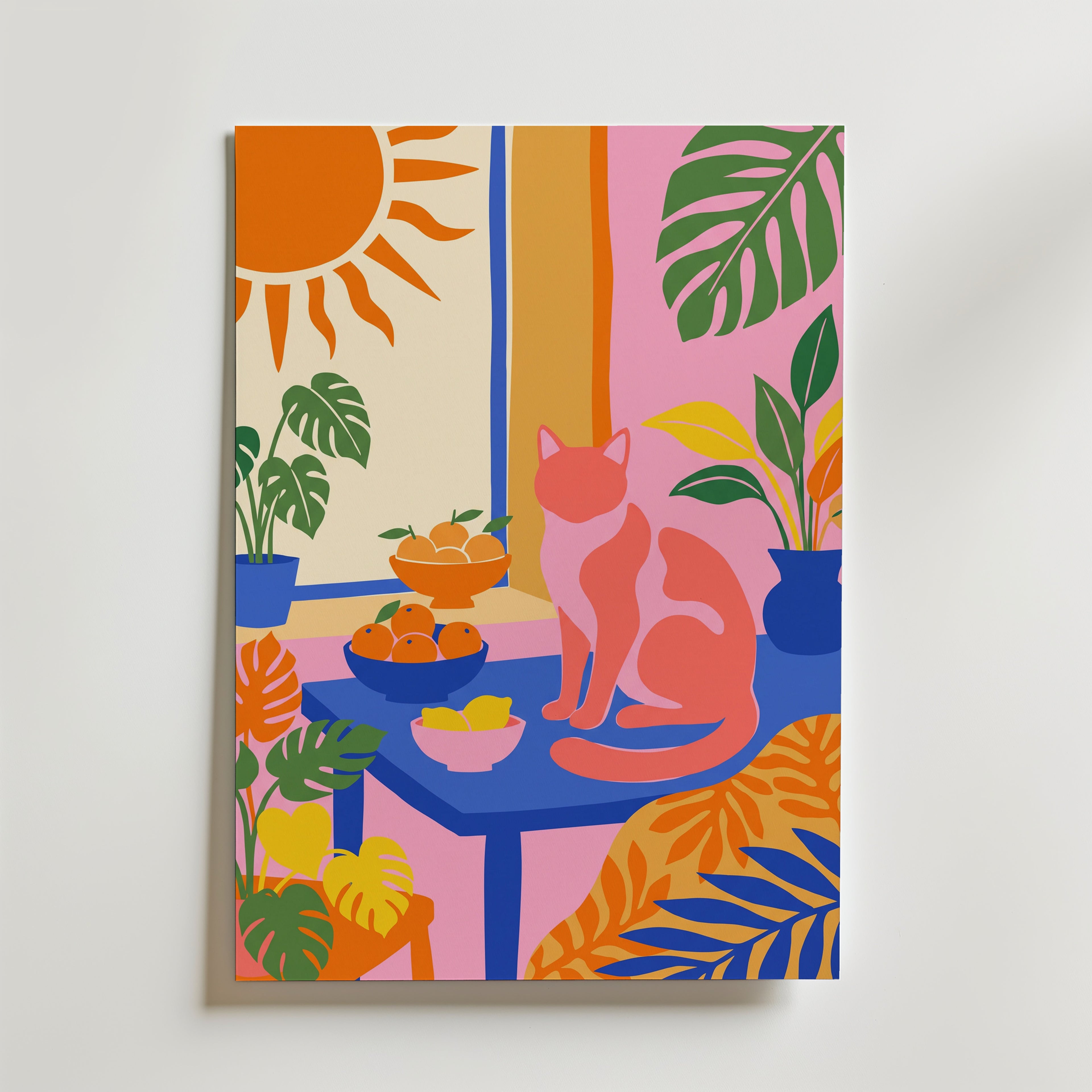Matisse Kitchen Cat Poster – canvas utan passepartout