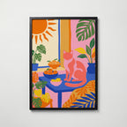 Matisse Kitchen Cat Poster – svart ram