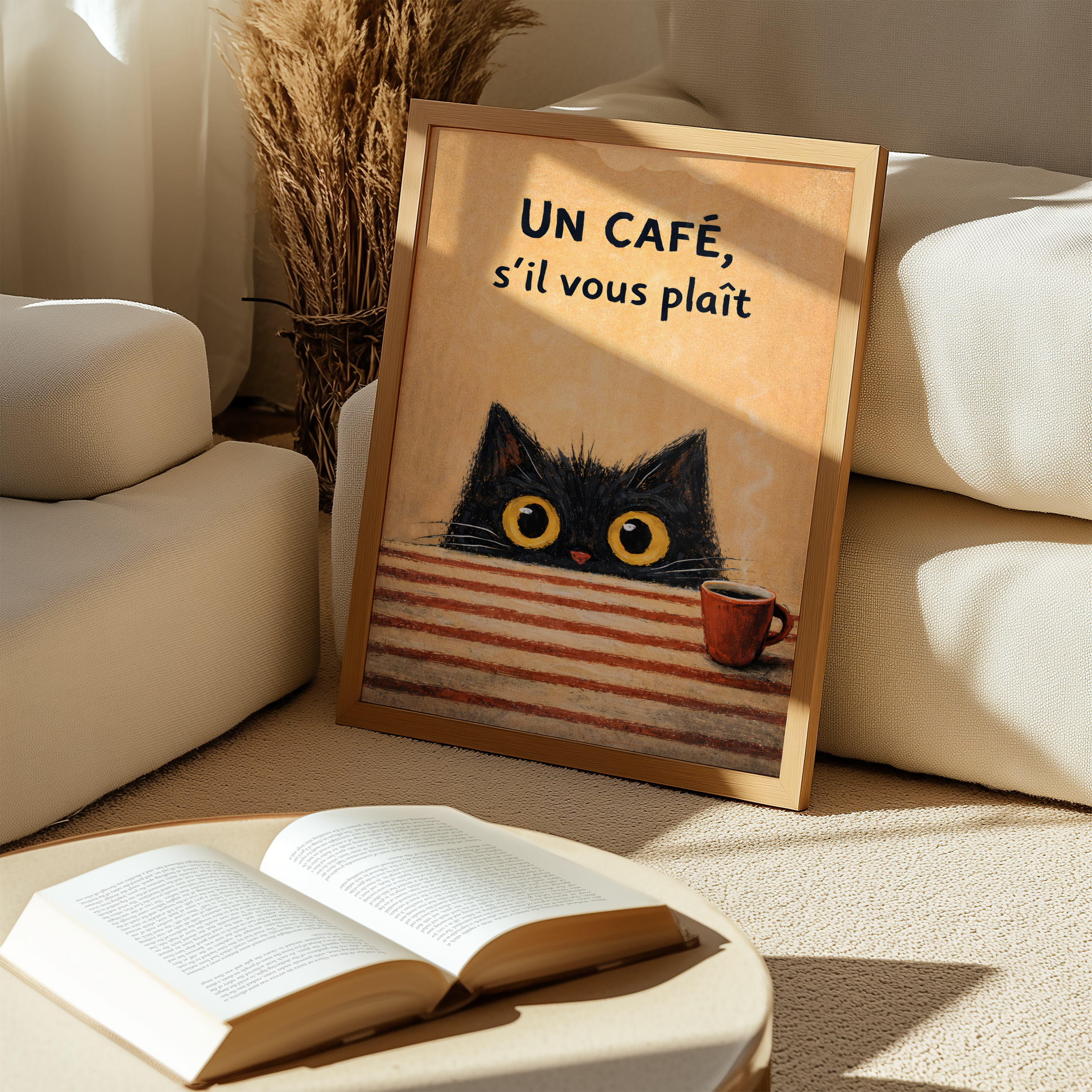 Un Café, S’il Vous Plaît Poster – poster på vägg inredning