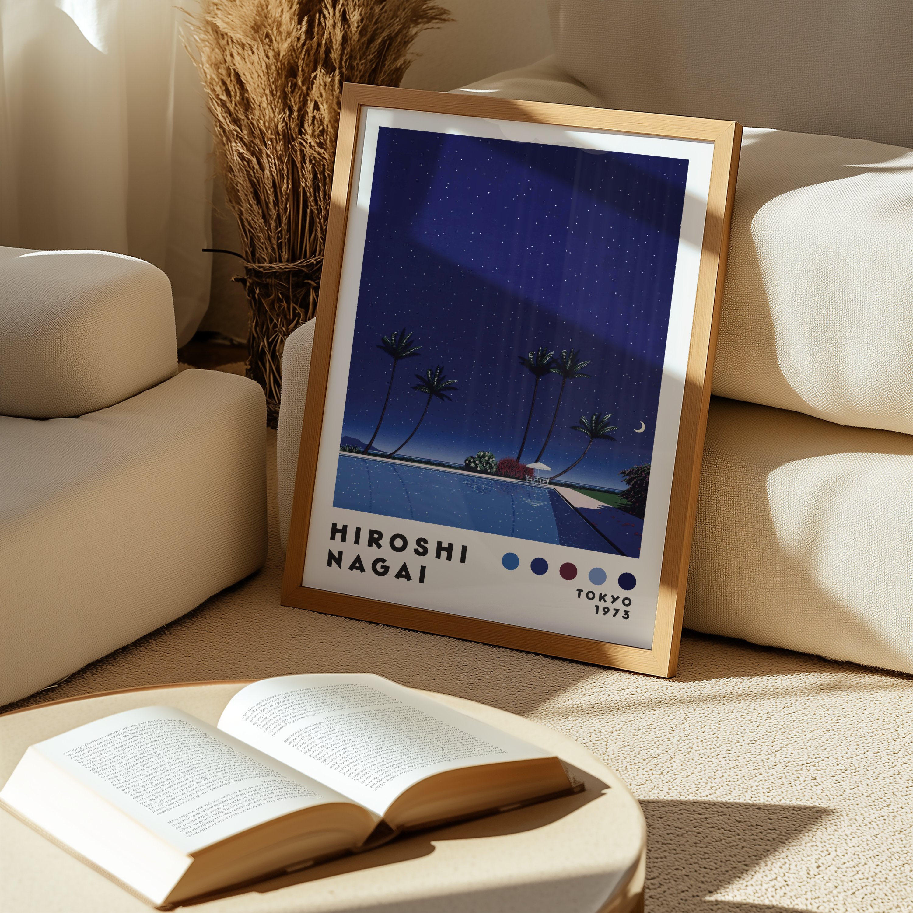 Hiroshi Nagai Starry Night Pool Poster