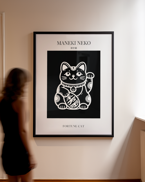 Maneki Neko Fortune Cat Poster