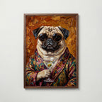 Martini Pug Poster – valnötsram