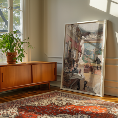 Carl Larsson Interior of the Fürstenberg Gallery Poster