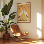 Oriental Crane Garden Poster