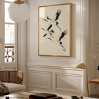 Cranes in Flight Poster