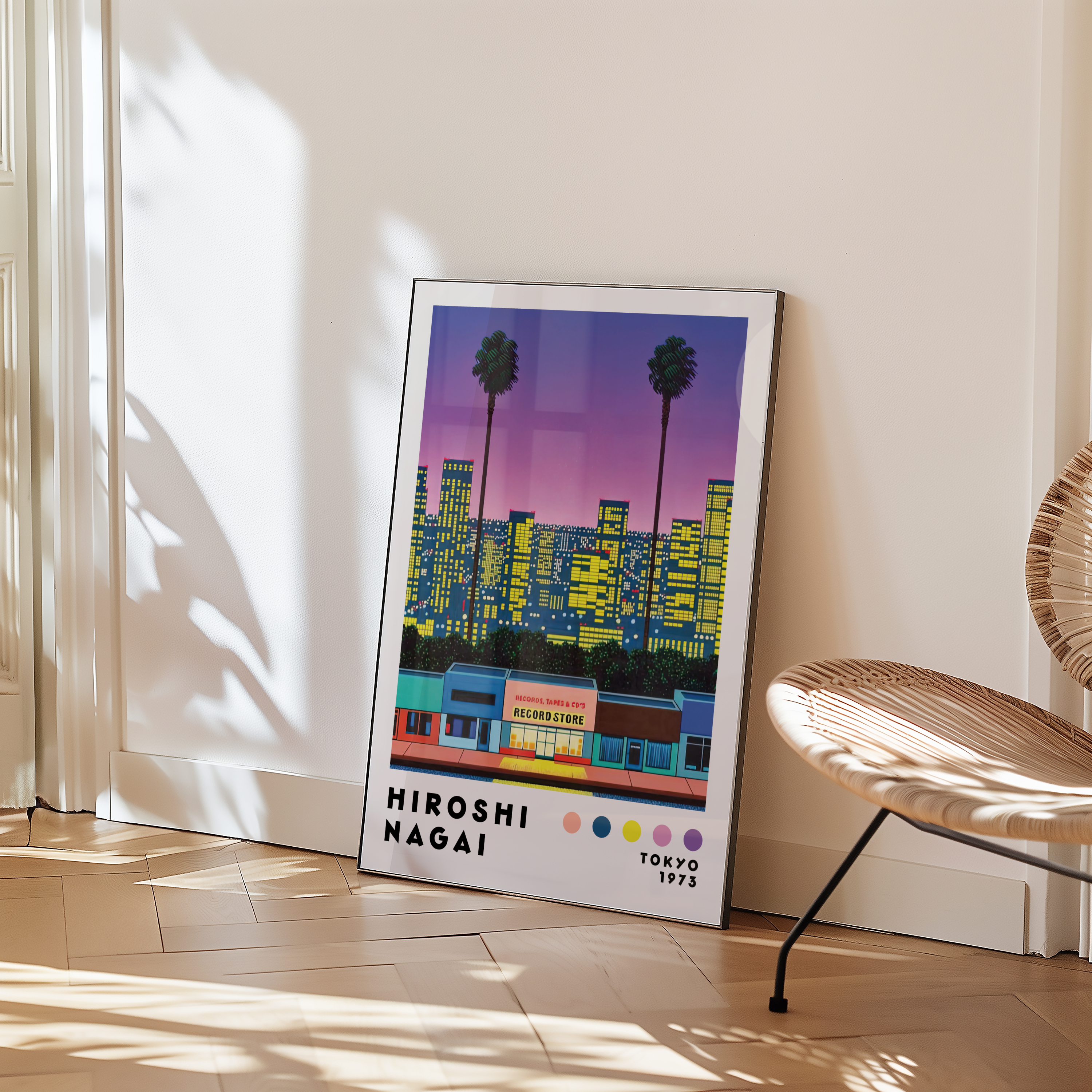 Hiroshi Nagai City Lights Poster