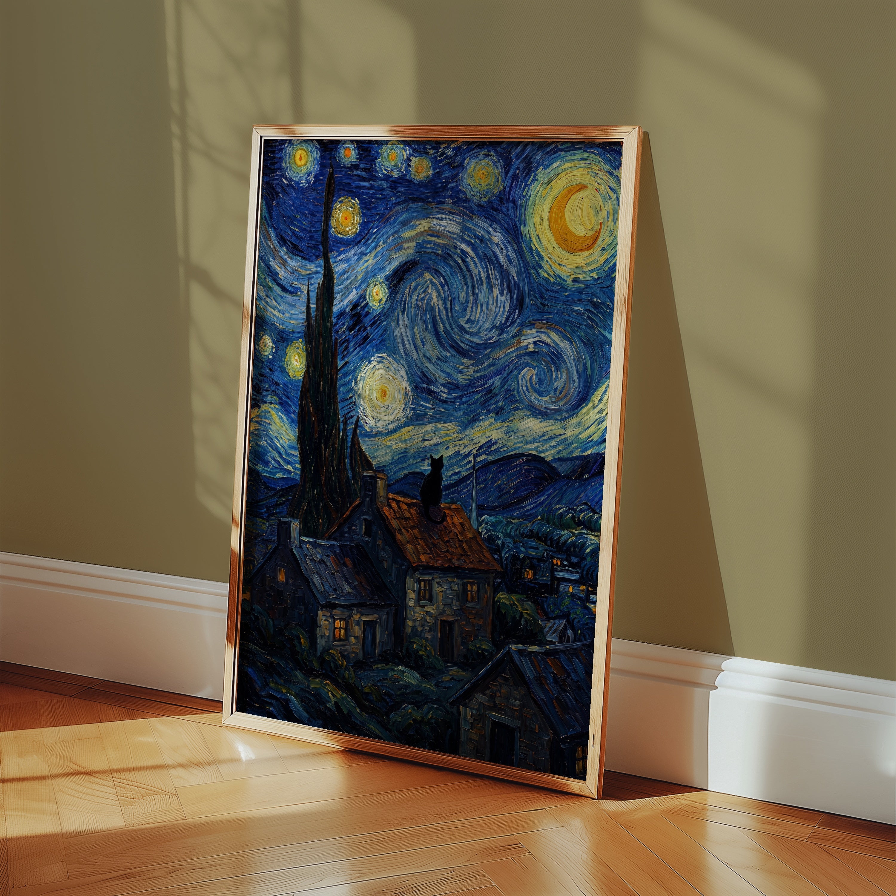 Starry Night Cat Poster – i rum 2