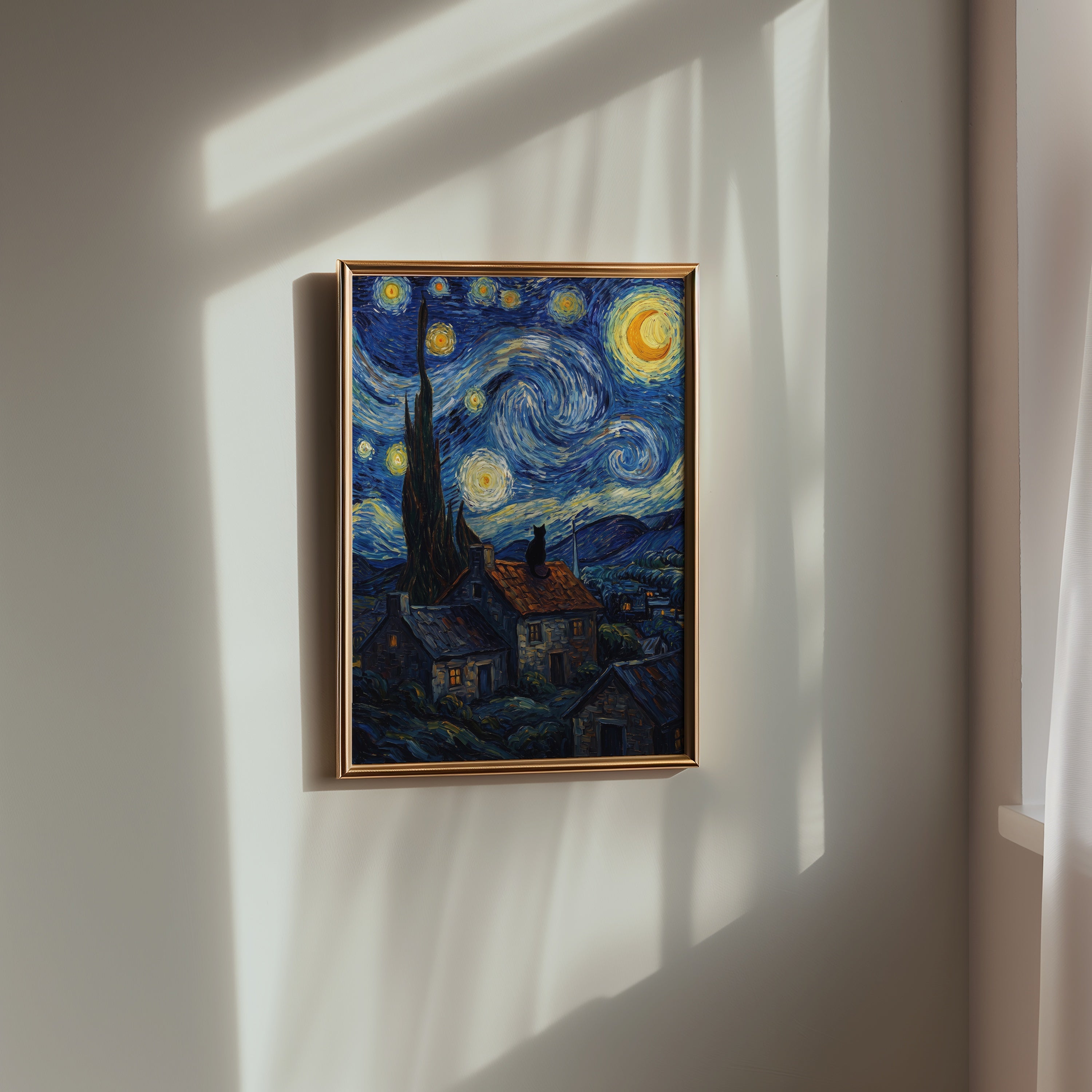 Starry Night Cat Poster – i rum 5
