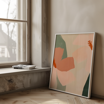 Abstract Multicolor Flower Poster