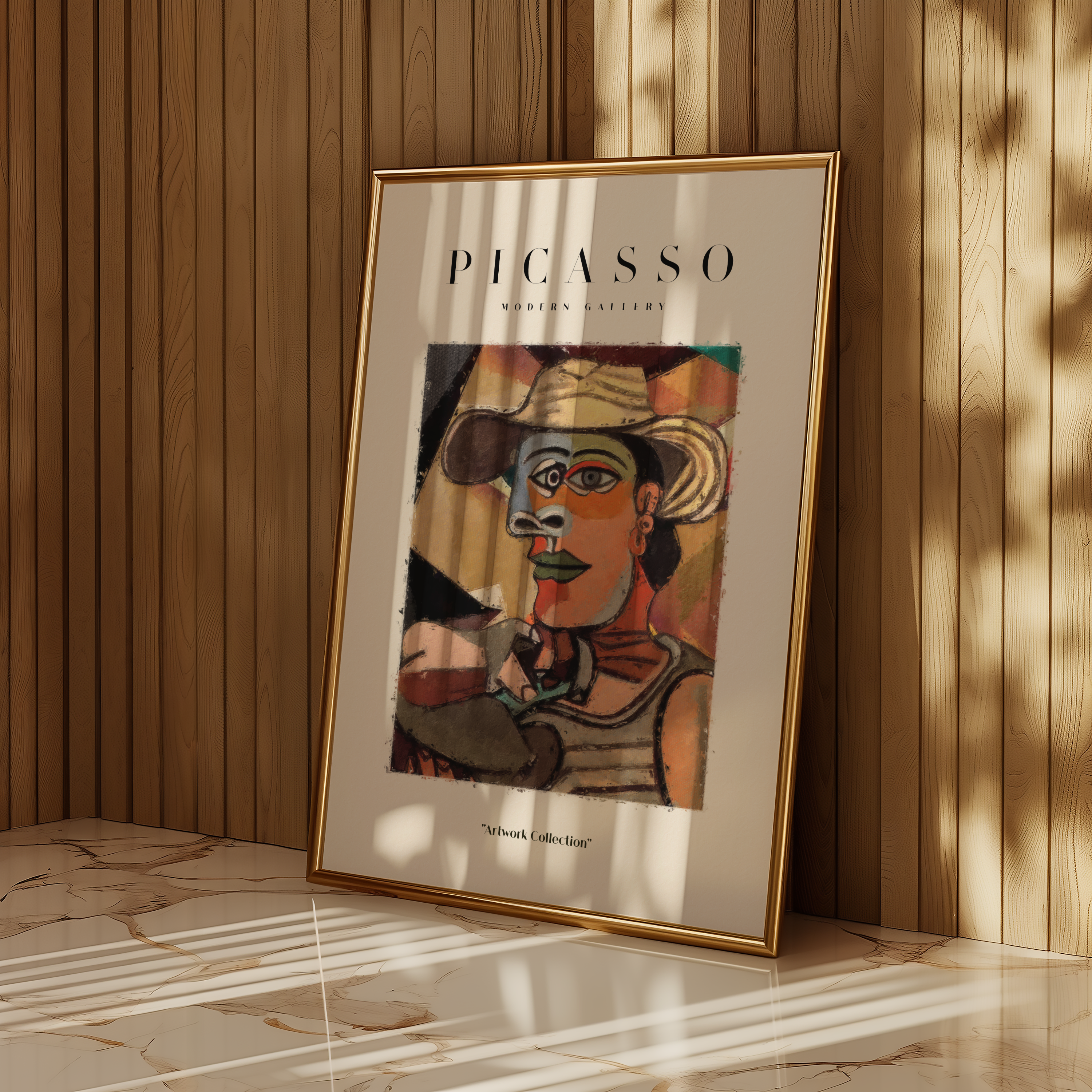 Picasso Abstract Cowboy Portrait Poster