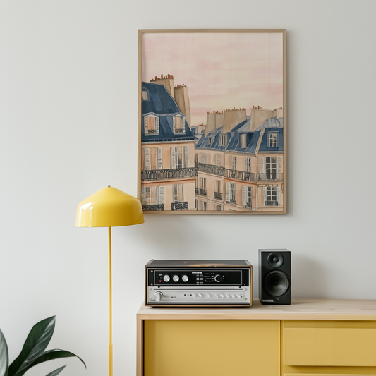 Plakat med udsigt over Paris-altanen