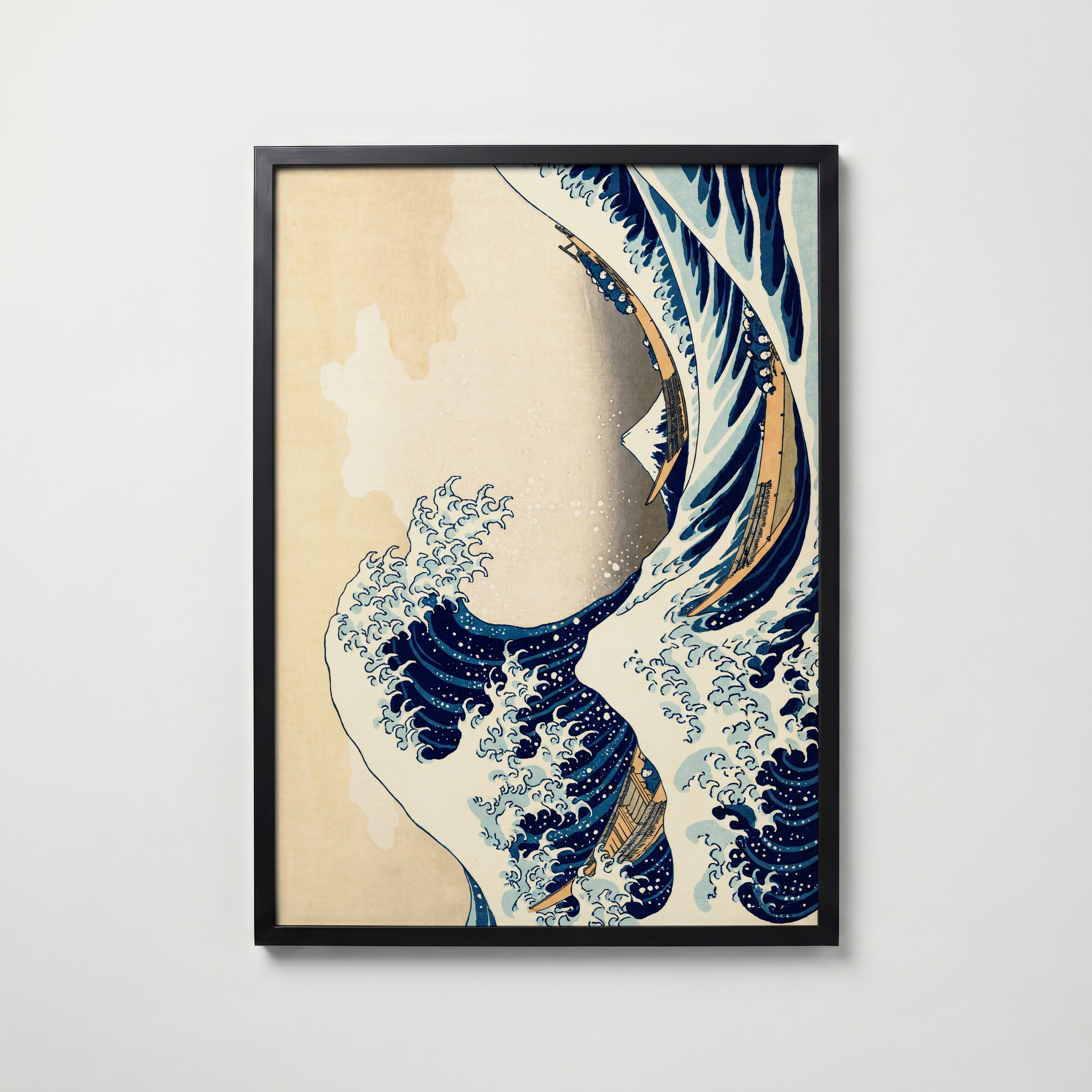 The Great Wave Poster – svart ram