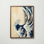 The Great Wave Poster – valnötsram