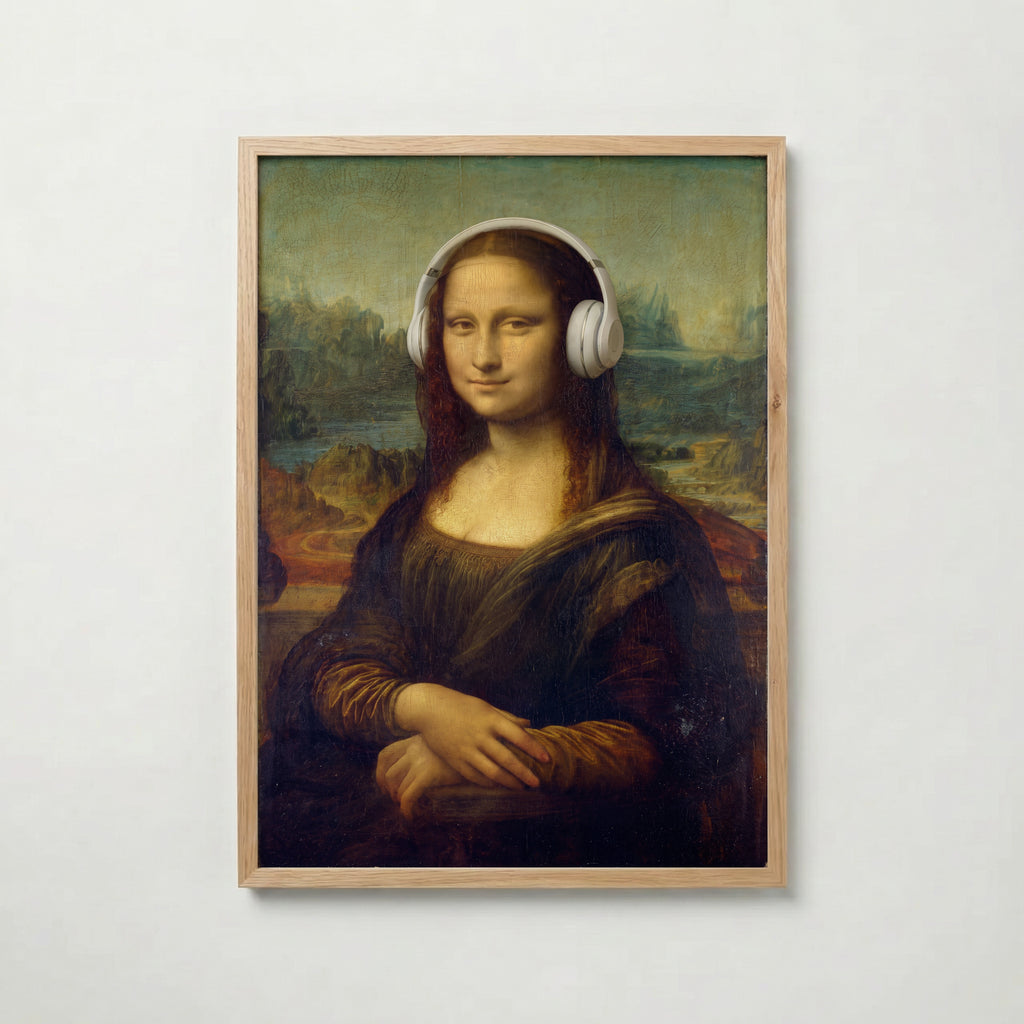 Mona Lisa Headphones Poster – ekram