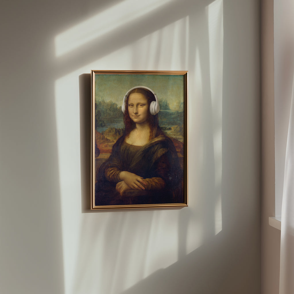 Mona Lisa Headphones Poster – i rum 3