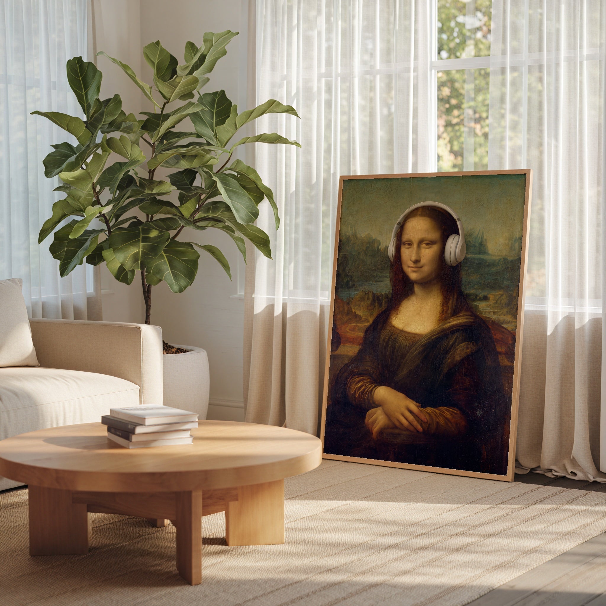 Mona Lisa Headphones Poster – i rum 4