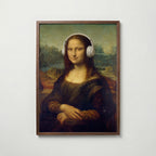 Mona Lisa Headphones Poster – valnötsram