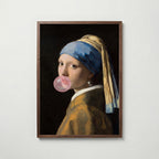 Pearl Earring Bubblegum Poster – valnötsram