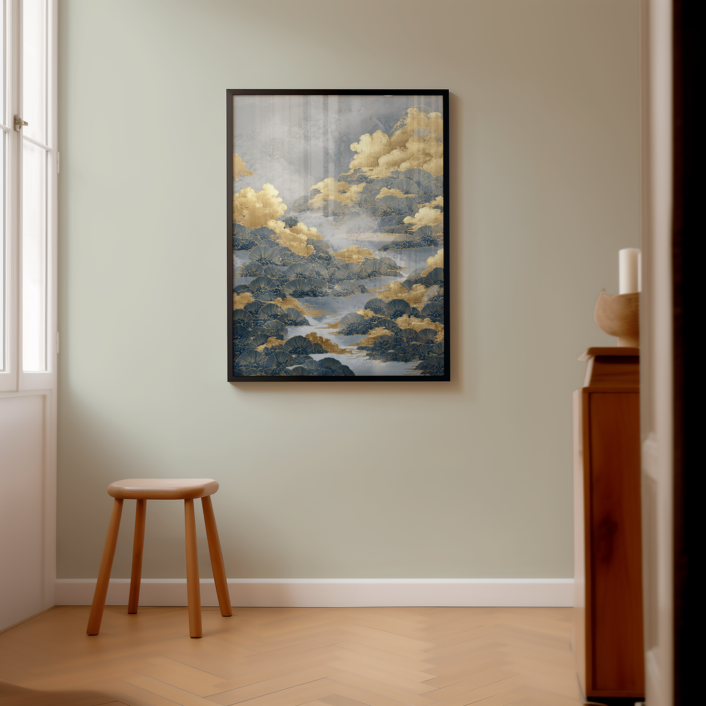 Golden Cloud Tides Poster