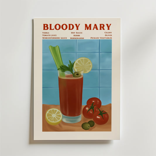 Bloody Mary Cocktail Plakat