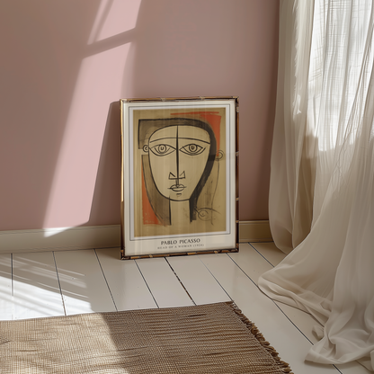 Picasso Neutral Toned Face Poster
