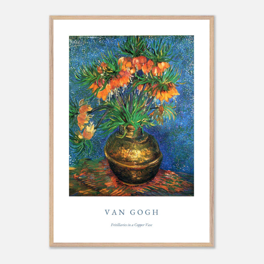 Van Gogh Fritillaries In A Copper Vase Poster