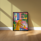 Morning Ritual Leopard Poster