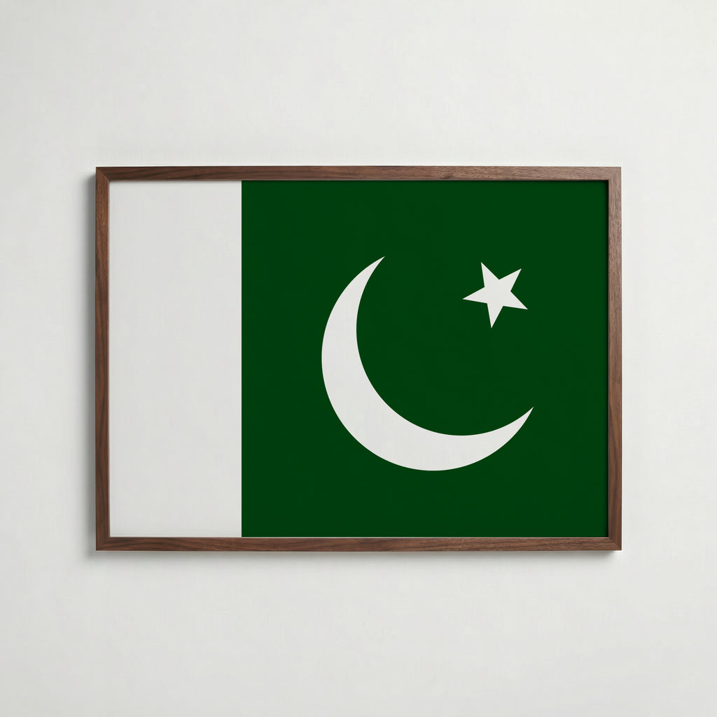 Pakistan National Flag Poster poster – väggdekoration för hemmet – köp hos Bozetto