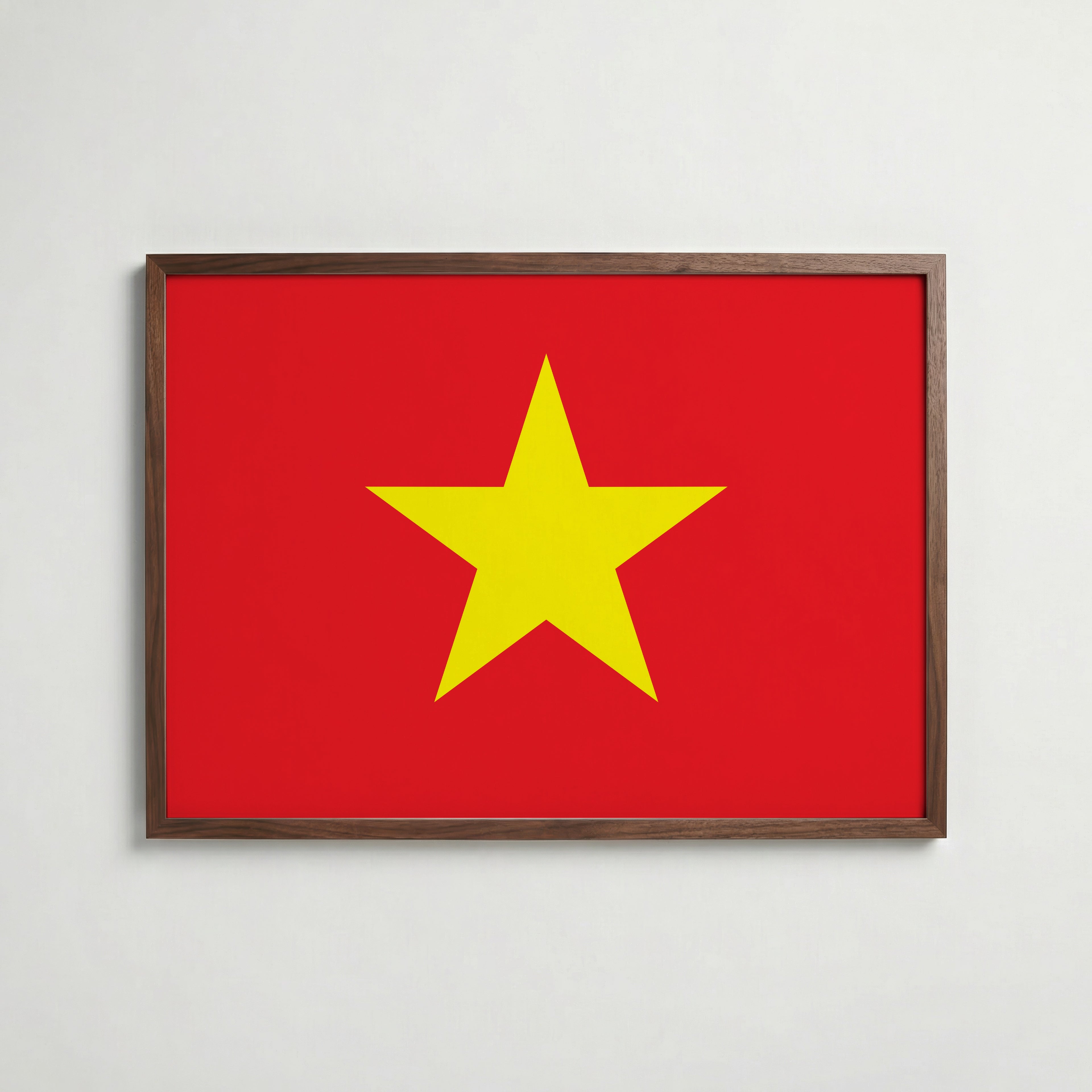 Vietnam National Flag Poster poster – väggdekoration för hemmet – köp hos Bozetto