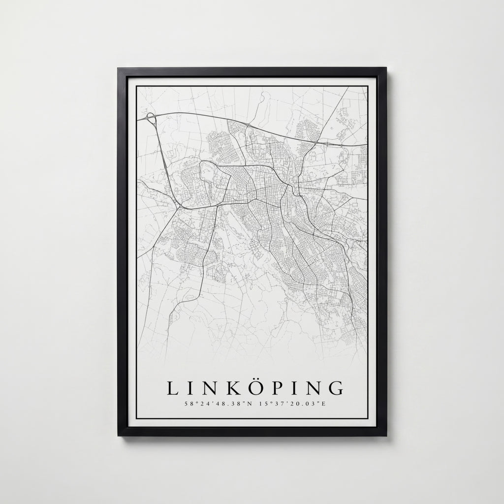 Linköping Karta Poster