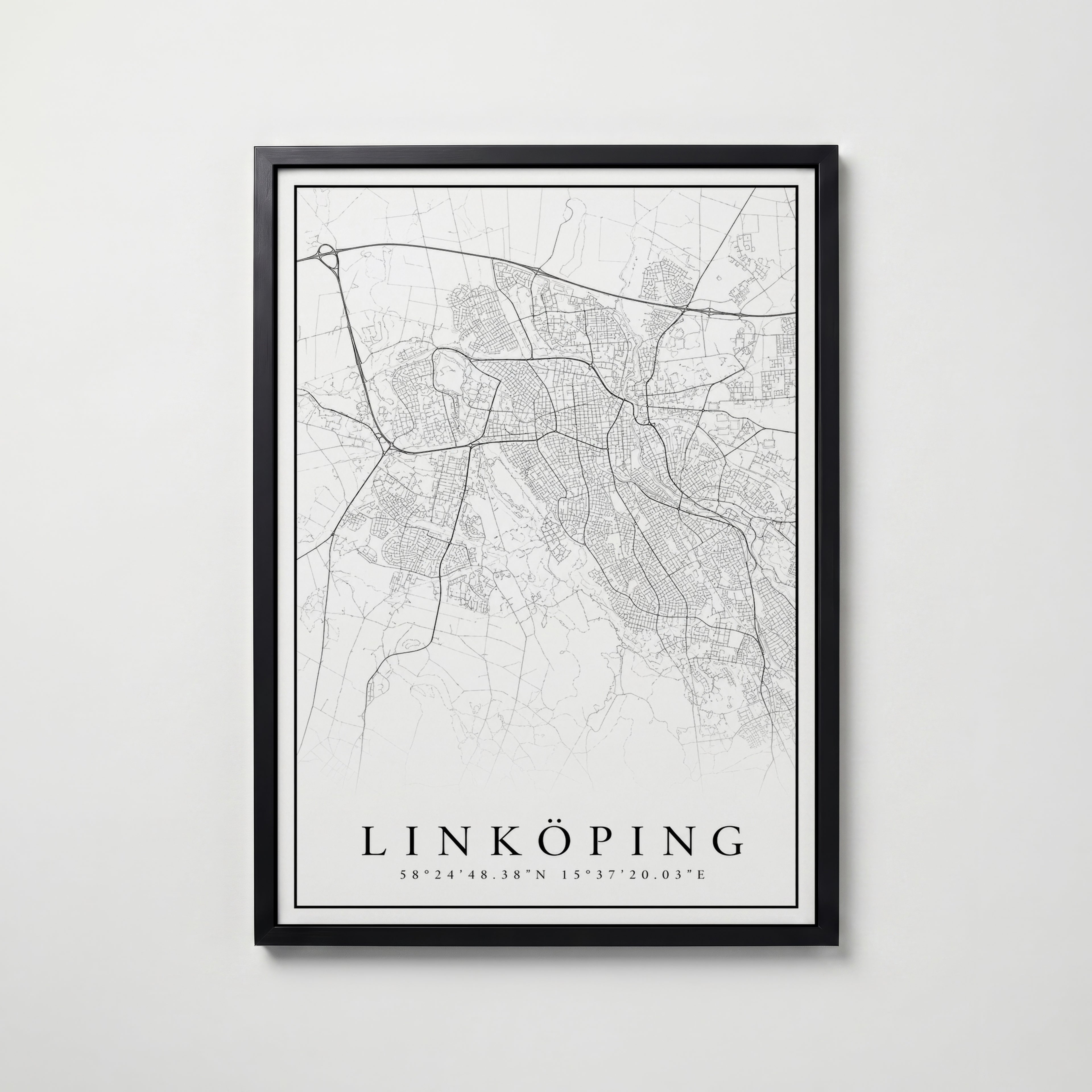 Linköping Karta Poster