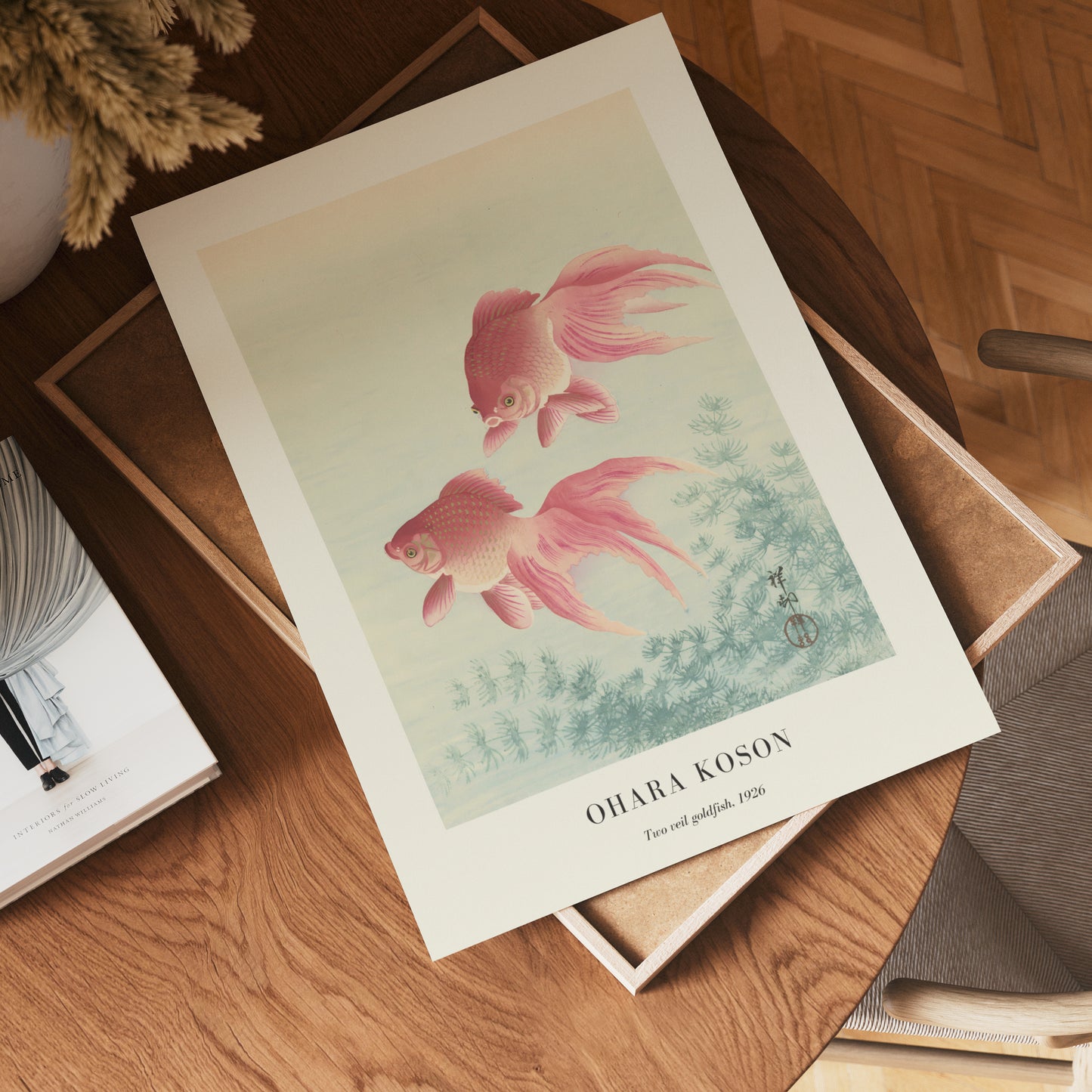Two Veil Goldfish Ohara Koson Poster