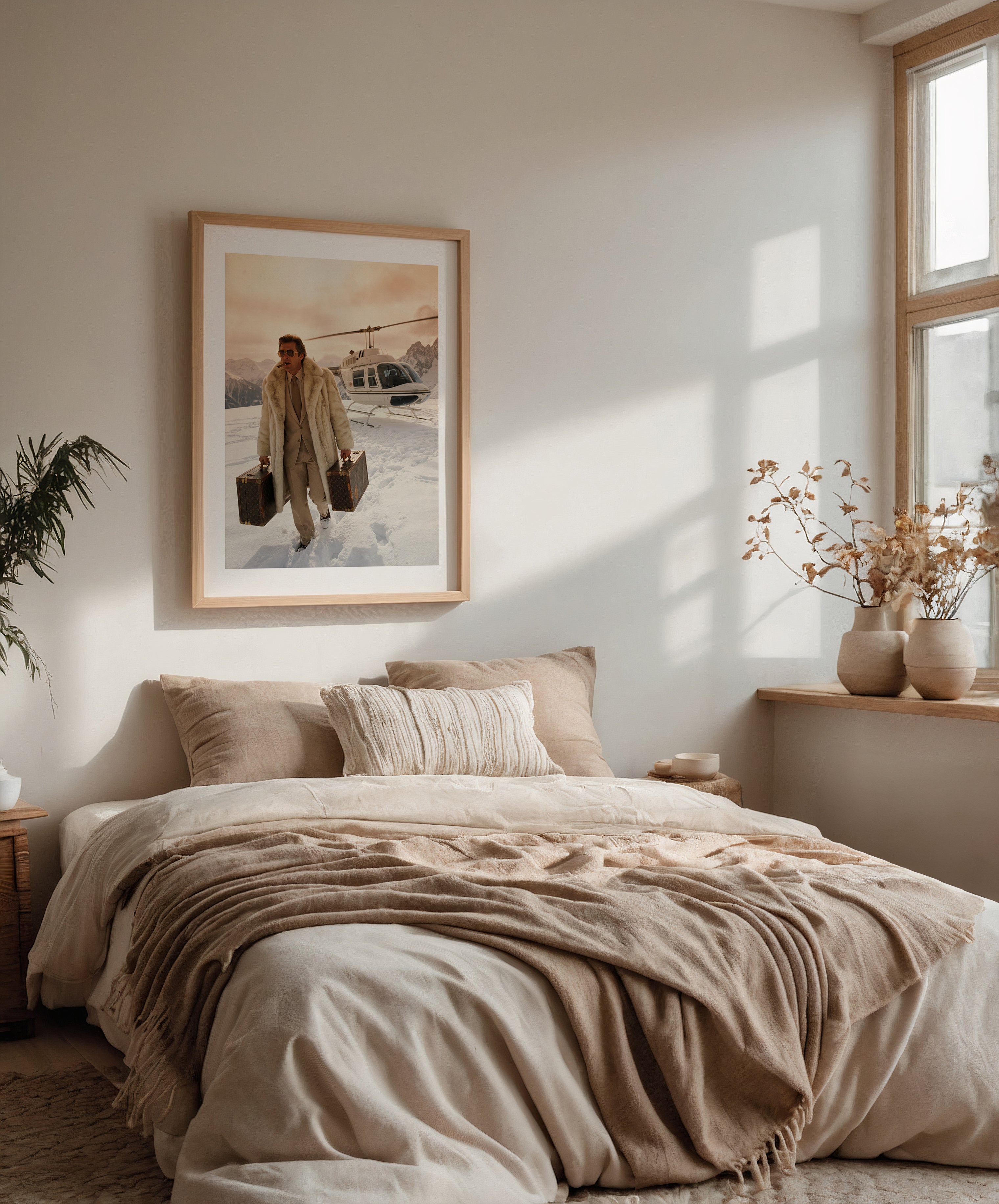 Alpine Gold Arrival Poster – poster väggdekoration inredning – Affischer hos Bozetto