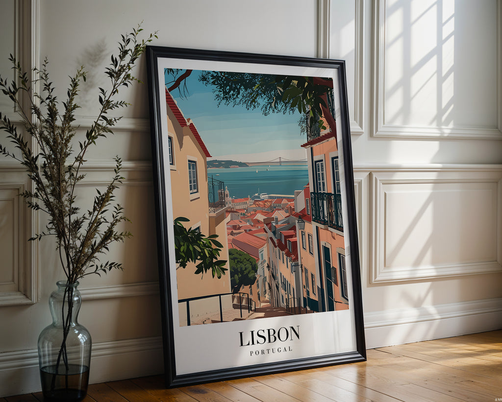 Golden Streets Of Lisbon Poster